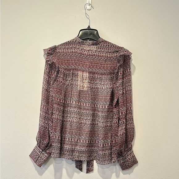 Joie
Eloise Floral-Print Ruffle-Trim Silk Blouse - Picture 8 of 8